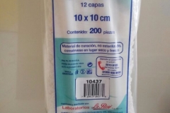 Gasa no esteril 10x10 le roy