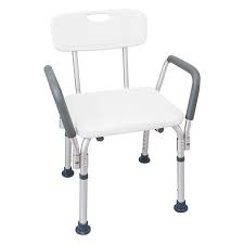 Banco de Ducha con Respaldo y Descansabrazo