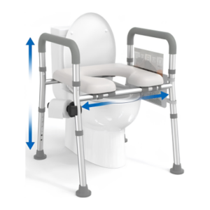 Aumento de Baño con Asiento Acojinado