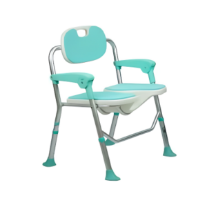Banco de ducha de aluminio plegable y ergonomía para aseo intimo